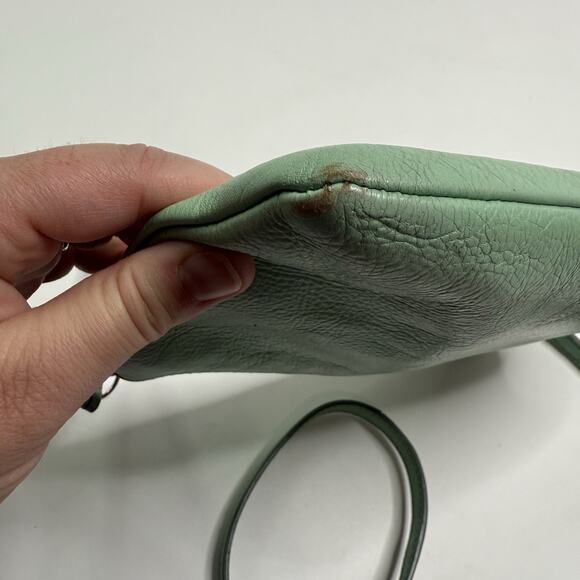 Fossil Mint Green Cowhide Leather Sydney Zip Top Crossbody Handbag Purse Medium - Picture 16 of 16